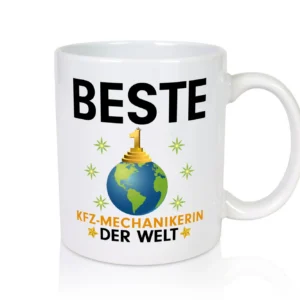 Welt Beste KFZ-Mechanikerin | Mechaniker | KFZ - Tasse Weiß - Kaffeetasse / Geschenk / Familie