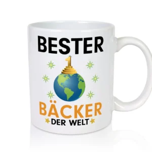 Welt Bester Bäcker | Bäckerei | Backen | Konditor - Tasse Weiß - Kaffeetasse / Geschenk / Familie