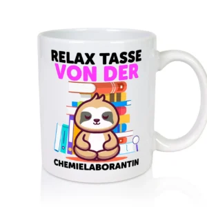 Relax Tasse: Chemielaborantin | Laborantin | Chemie - Tasse Weiß - Kaffeetasse / Geschenk / Familie