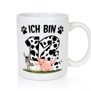 12 Geburtstag | 12 Jahre | Farmer Kind - Tasse Weiß - Kaffeetasse / Geschenk / Familie
