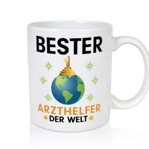 Welt Bester Arzthelfer | Fachangestellter Medizin - Tasse Weiß - Kaffeetasse / Geschenk / Familie