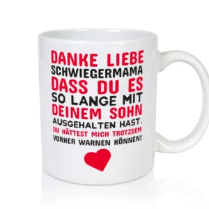 Schwiegermama | Schwiegermutter Tasse | schöner Spruch - Tasse Weiß - Kaffeetasse / Geschenk / Familie