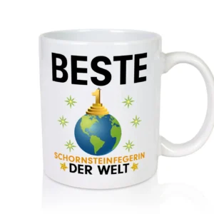 Welt Beste Schornsteinfegerin | Kaminkehrer | Handwerk - Tasse Weiß - Kaffeetasse / Geschenk / Familie