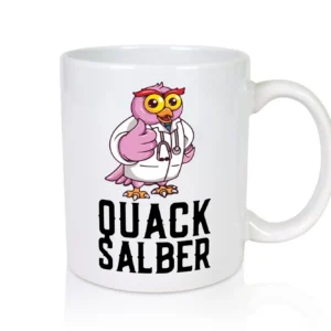 Quacksalber | witzige Ente | Comic | Arzt | Ärztin - Tasse Weiß - Kaffeetasse / Geschenk / Familie