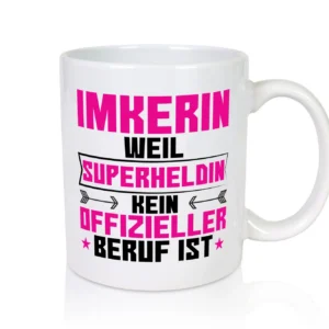 Superheldin Imkerin | Imkerei - Tasse Weiß - Kaffeetasse / Geschenk / Familie