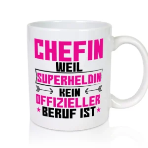 Superheldin Chefin | Führungskraft | Vorgesetzte - Tasse Weiß - Kaffeetasse / Geschenk / Familie