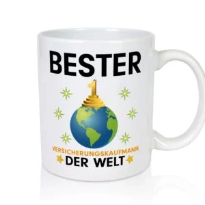 Welt Bester Versicherungskaufmann | Kaufmann - Tasse Weiß - Kaffeetasse / Geschenk / Familie