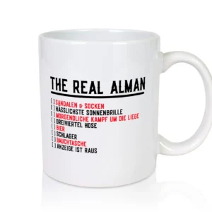 The Real Alman | Echte Deutsche | Deutschland | Stereotyp - Tasse Weiß - Kaffeetasse / Geschenk / Familie