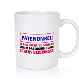 Patenonkel | lustige Tasse | Snickers Spruch | Humor - Tasse Weiß - Kaffeetasse / Geschenk / Familie