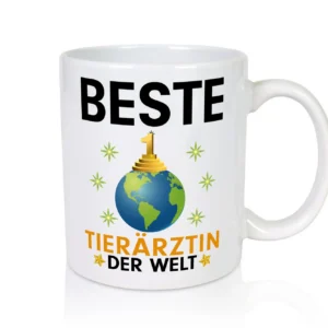 Welt Beste Tierärztin | Mediziner | Tiermedizin - Tasse Weiß - Kaffeetasse / Geschenk / Familie