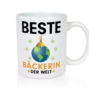 Welt Beste Bäckerin | Bäckerei | Frauen | Backen - Tasse Weiß - Kaffeetasse / Geschenk / Familie