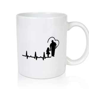 Vater Tochter Herz | Papa | Vatertag | Vaterliebe - Tasse Weiß - Kaffeetasse / Geschenk / Familie