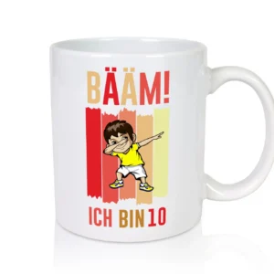10. Geburtstag | 10 Jahre | Bääm ich bin 10 | Geburtstag - Tasse Weiß - Kaffeetasse / Geschenk / Familie