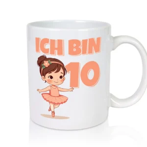 10 Geburtstag | 10 Jahre | Ballerina | Mädchen | Ballet - Tasse Weiß - Kaffeetasse / Geschenk / Familie
