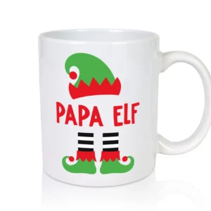 Weihnachtself | Weihnachten | Papa | Mütze | Stiefel - Tasse Weiß - Kaffeetasse / Geschenk / Familie