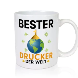 Welt Bester Drucker | Druckerei | Print Medien - Tasse Weiß - Kaffeetasse / Geschenk / Familie