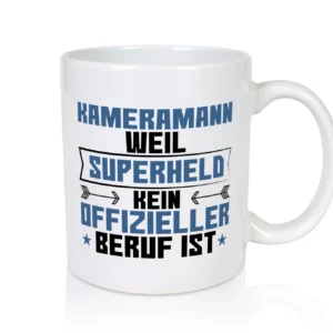 Superheld Kameramann | Kamera - Tasse Weiß - Kaffeetasse / Geschenk / Familie