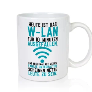 10 Minuten W-Lan Ausfall | Nerd | Computer | PC | Gamer - Tasse Weiß - Kaffeetasse / Geschenk / Familie