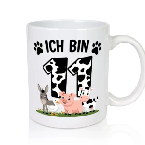 11 Geburtstag | 11 Jahre | Farmer Kind - Tasse Weiß - Kaffeetasse / Geschenk / Familie
