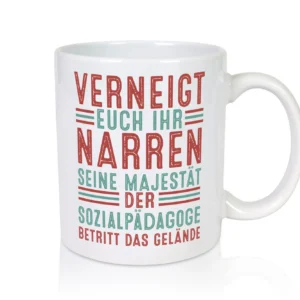 Verneigt euch: Sozialpädagoge | Pädagoge - Tasse Weiß - Kaffeetasse / Geschenk / Familie