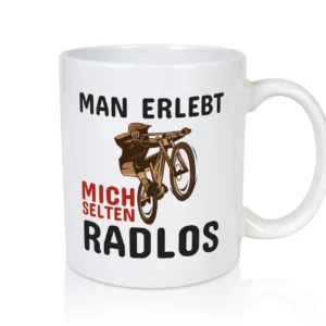 Selten Radlos | Spruchtasse Fahrrad | Männer Humor - Tasse Weiß - Kaffeetasse / Geschenk / Familie