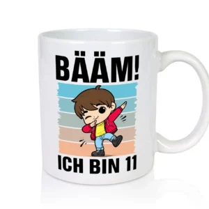 11. Geburtstag | Ich bin 11 | 11 Jahre | Bäääm Dabbing Kind - Tasse Weiß - Kaffeetasse / Geschenk / Familie