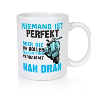 Rollerfahrer | Tasse Mofa | Moped | Roller | Spruch - Tasse Weiß - Kaffeetasse / Geschenk / Familie