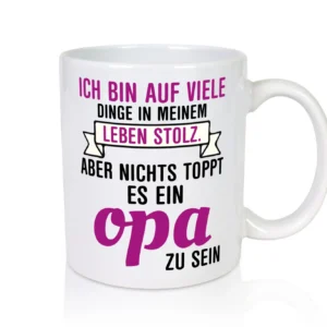 Opa Tasse | Stolzer Großvater | Vatertag | Enkelkinder - Tasse Weiß - Kaffeetasse / Geschenk / Familie