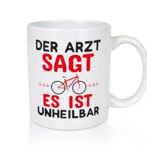 Radfahrer Humor | Biker Tasse | Fahrradfahren | lustig - Tasse Weiß - Kaffeetasse / Geschenk / Familie
