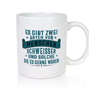 Zwei Arten Menschen | Schweisser | Sterne - Tasse Weiß - Kaffeetasse / Geschenk / Familie