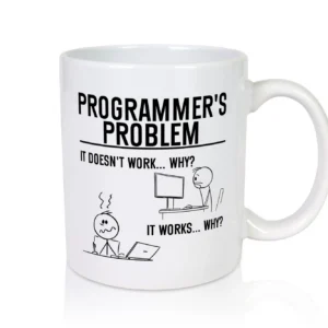 Programmers Problems | Computer | Comic | Informatiker Witz - Tasse Weiß - Kaffeetasse / Geschenk / Familie