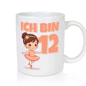 12 Geburtstag | 12 Jahre | Ballerina | Mädchen | Ballet - Tasse Weiß - Kaffeetasse / Geschenk / Familie