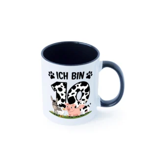 10 Geburtstag | 10 Jahre | Farmer Kind Farbige Tasse - Kaffeetasse / Geschenk / Familie
