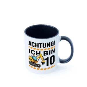 10 Geburtstag Ich bin | Bagger Junge Geschenkidee Humor Tasse