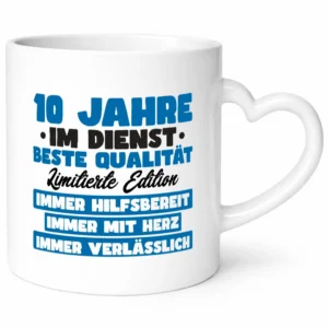 10 Jahre im Dienst | Jubiläum Arbeit v7 lustiger Spruch Geschenk Kollegen Büro